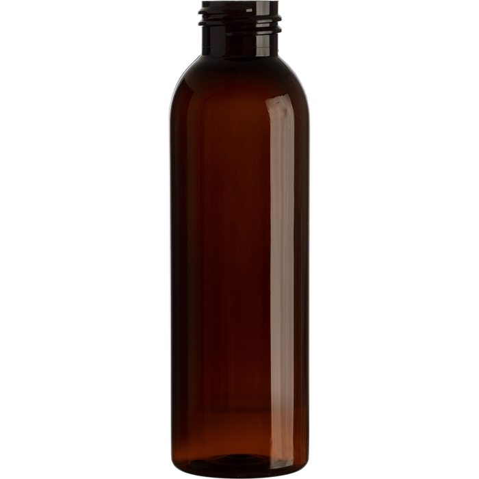 4 oz(120ml) Amber PET Plastic Bullet Cosmo Round Bottle
